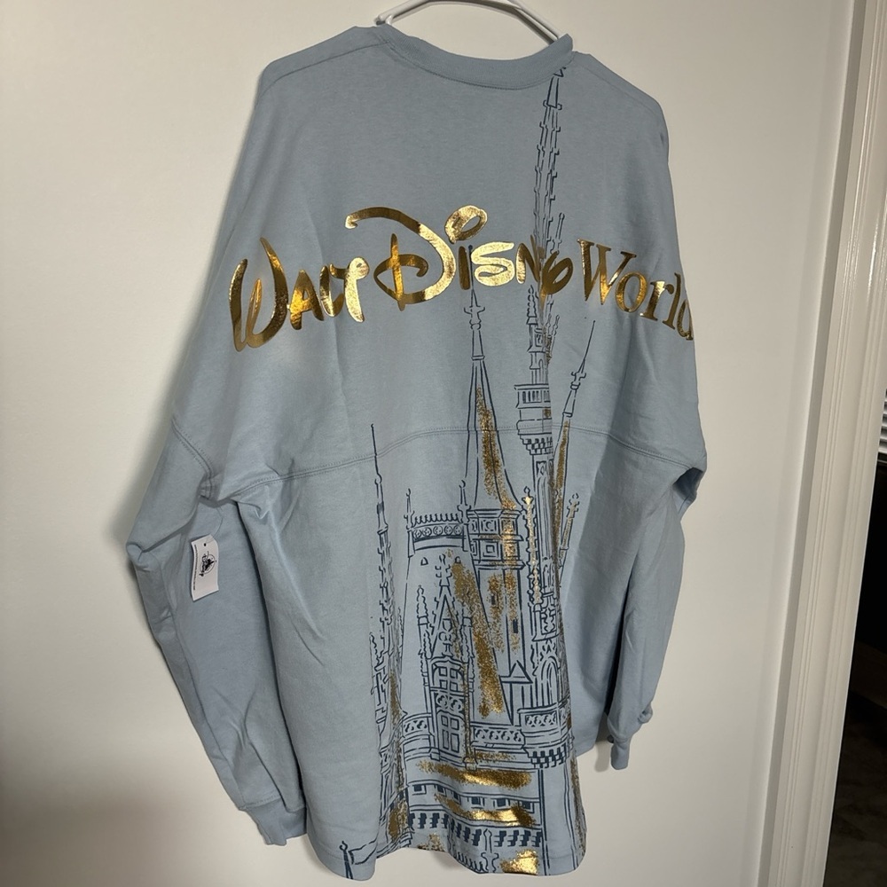 Disney Parks 2026 Blue & Gold Cinderella Castle Spirit Jersey, new with tags